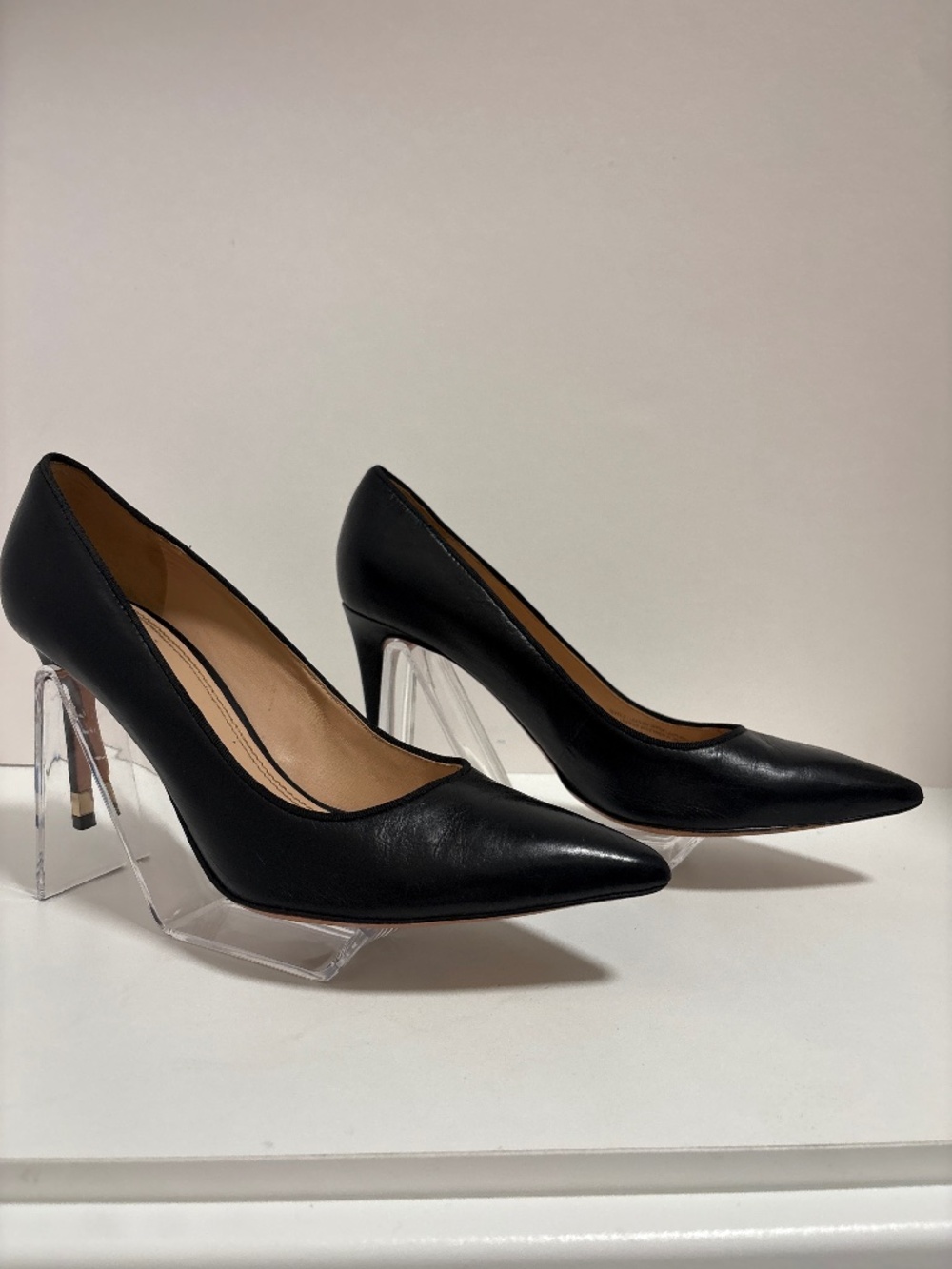 Tory Burch Greenwich Black Leather Pump size 9.5 M
